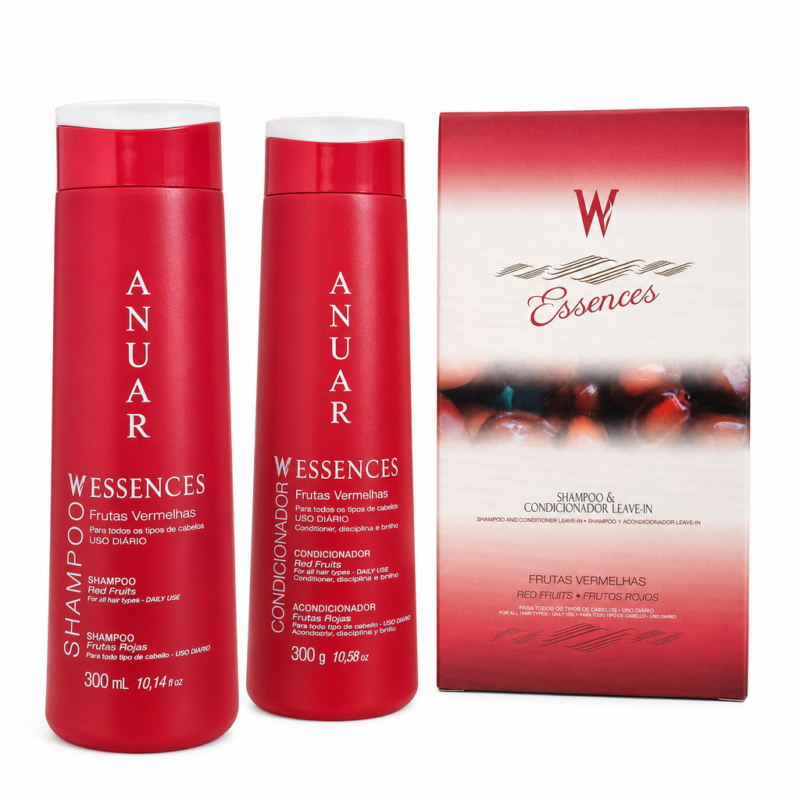 Kit Manutenção Frutas Vermelhas Anuar Cosméticos 600gr